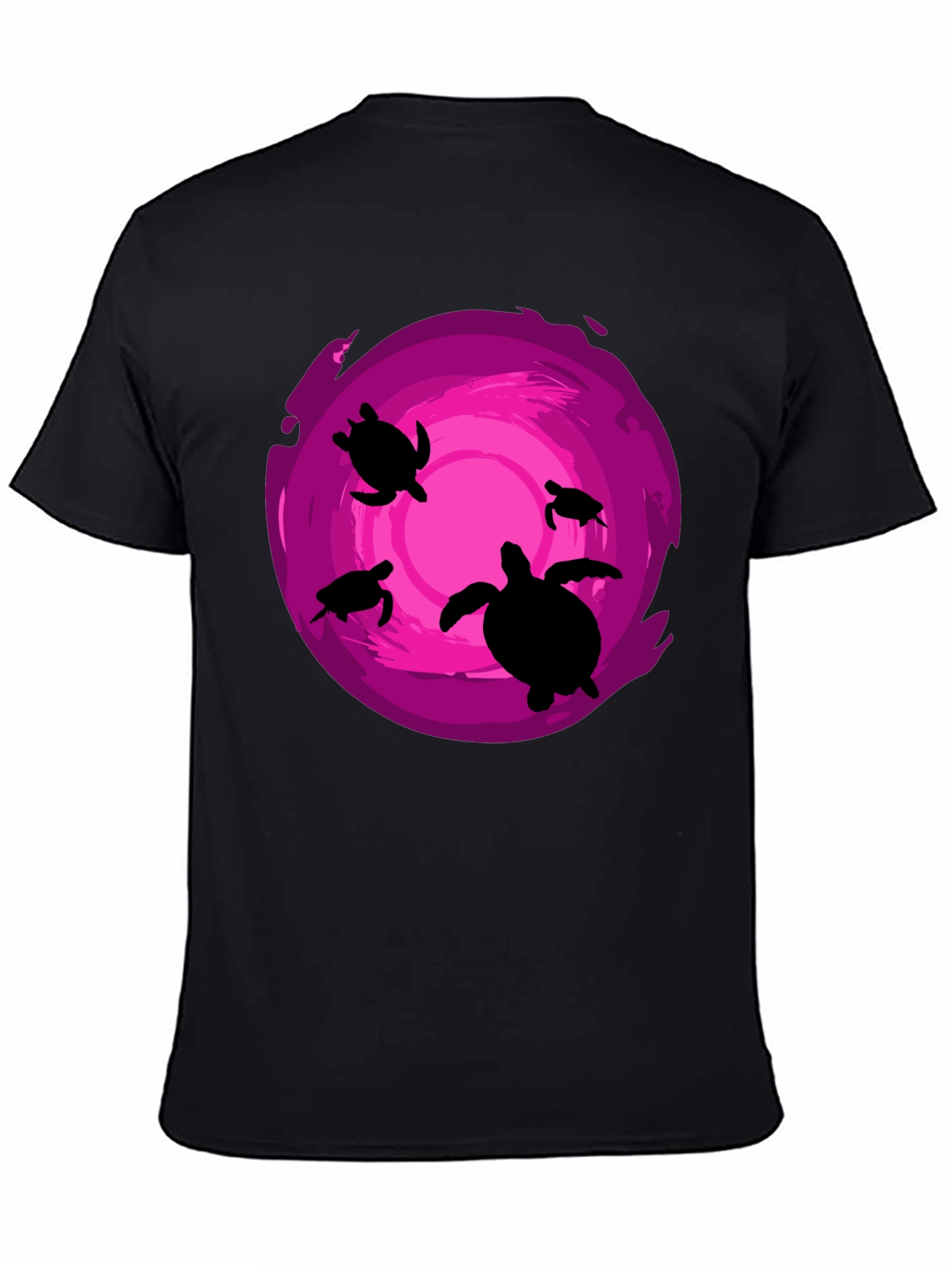 Turtle Silhouette Graphic Tee - Ocean Lover Shirt