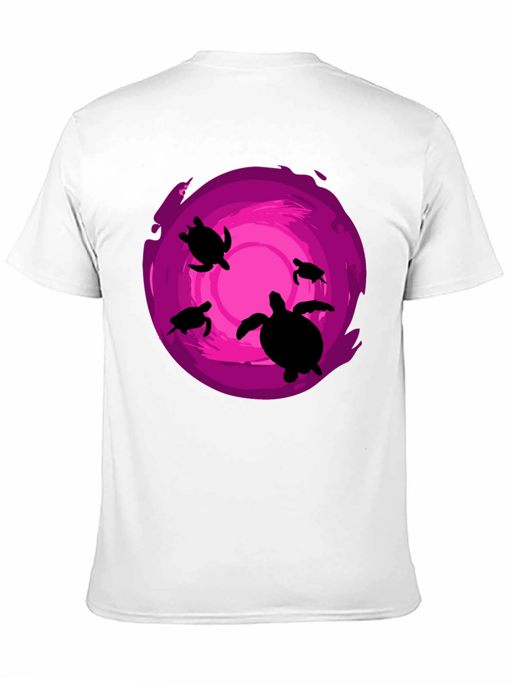 Turtle Silhouette Graphic Tee - Ocean Lover Shirt