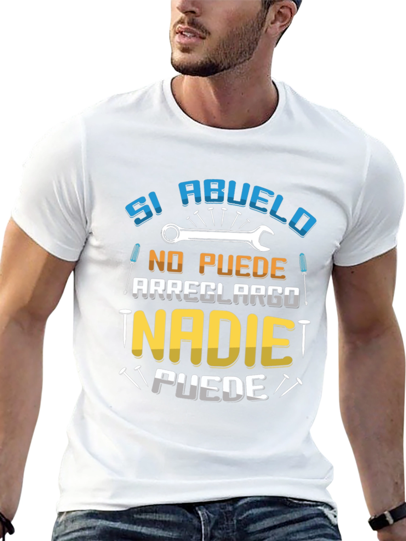 Si Abuelo Graphic Tee - Repairman Grandpa T-Shirt