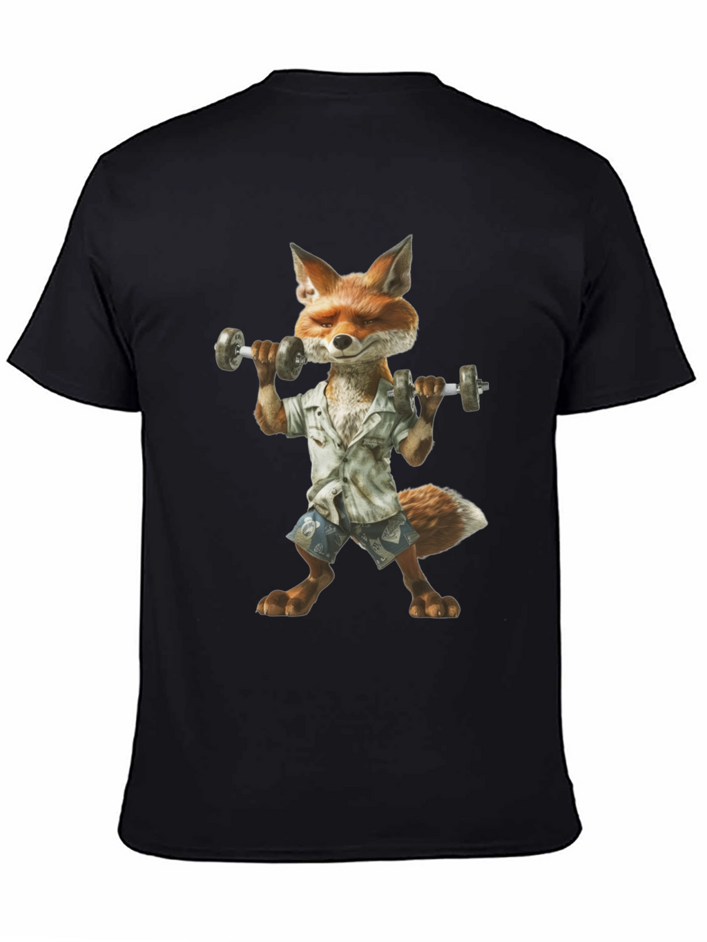 Fox Lifting Weights Graphic T-Shirt