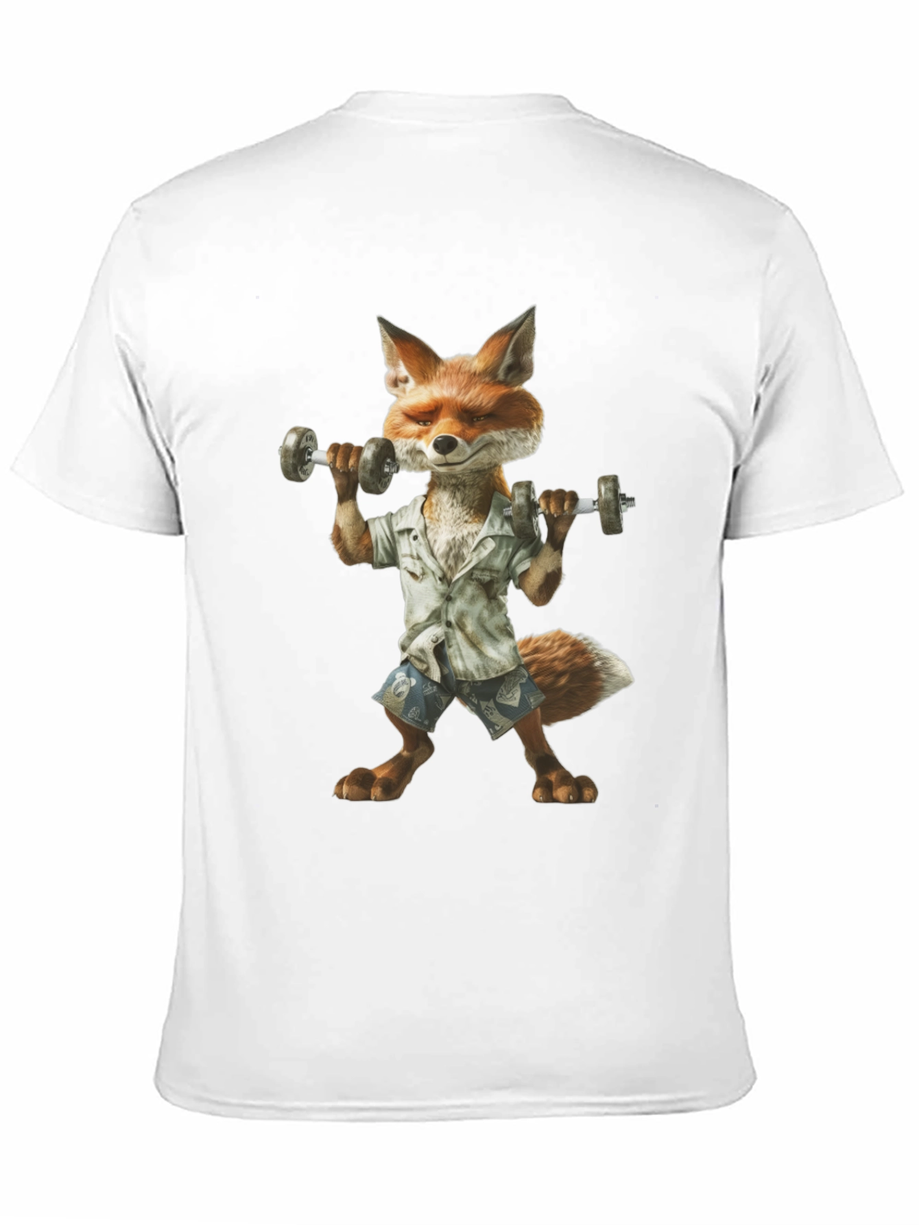 Fox Lifting Weights Graphic T-Shirt