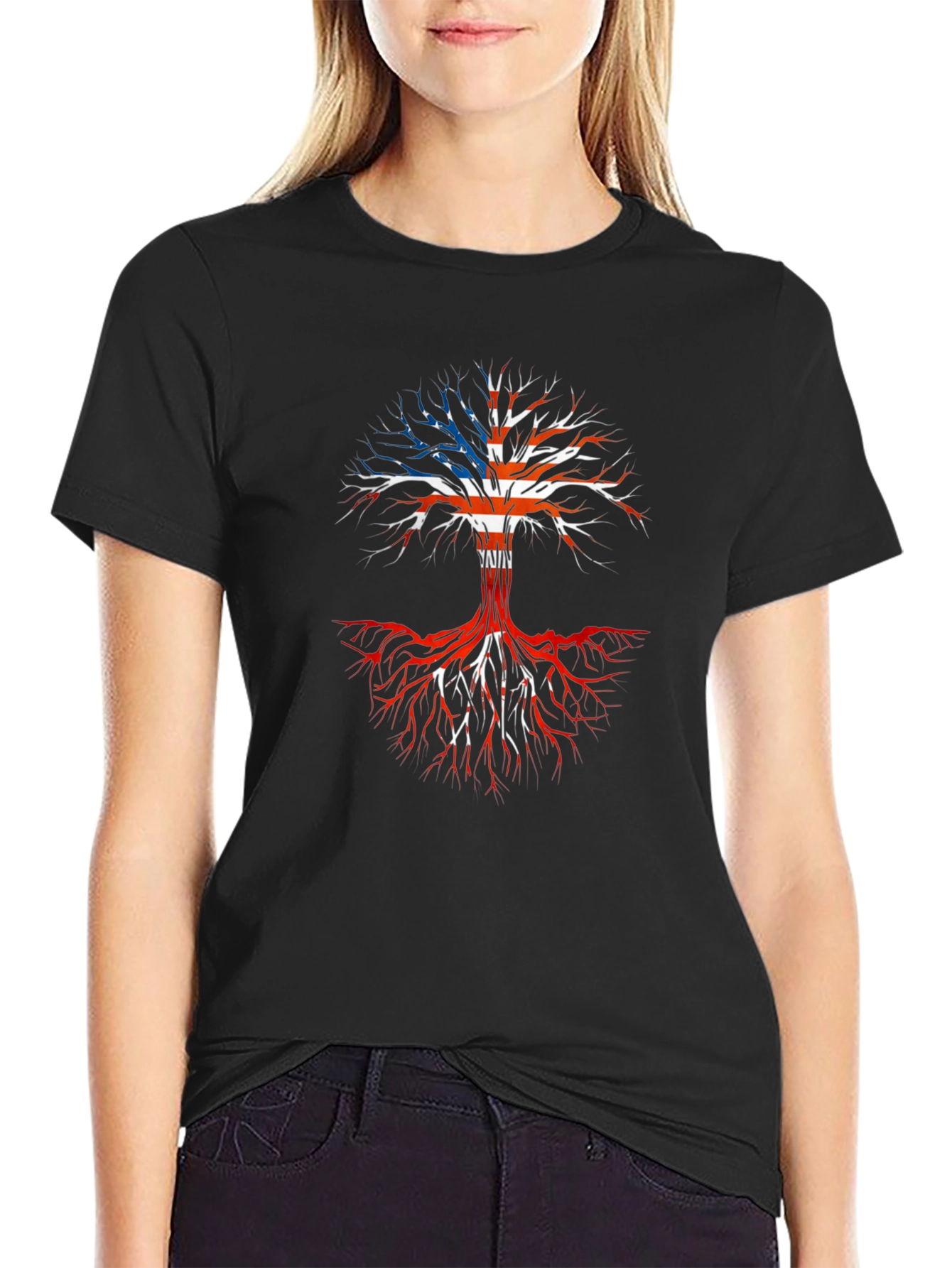 American Roots Tree Graphic T-Shirt