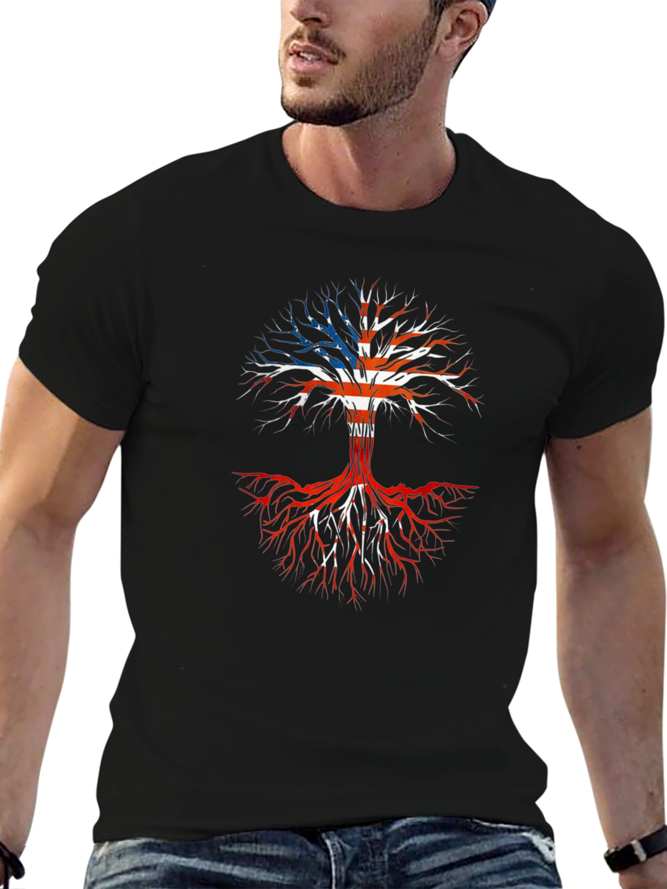 American Roots Tree Graphic T-Shirt