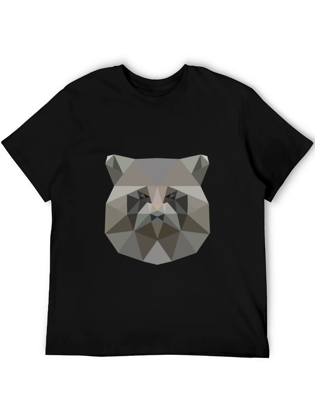 Geometric Raccoon Graphic Tee - Modern Style