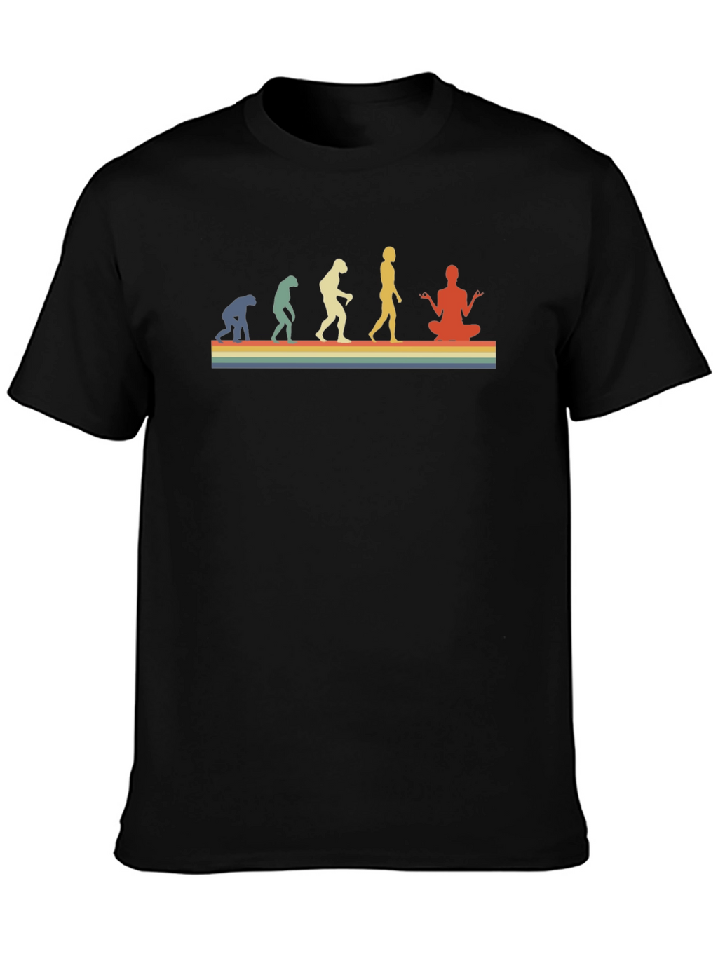 Evolution of Yoga Black T-Shirt