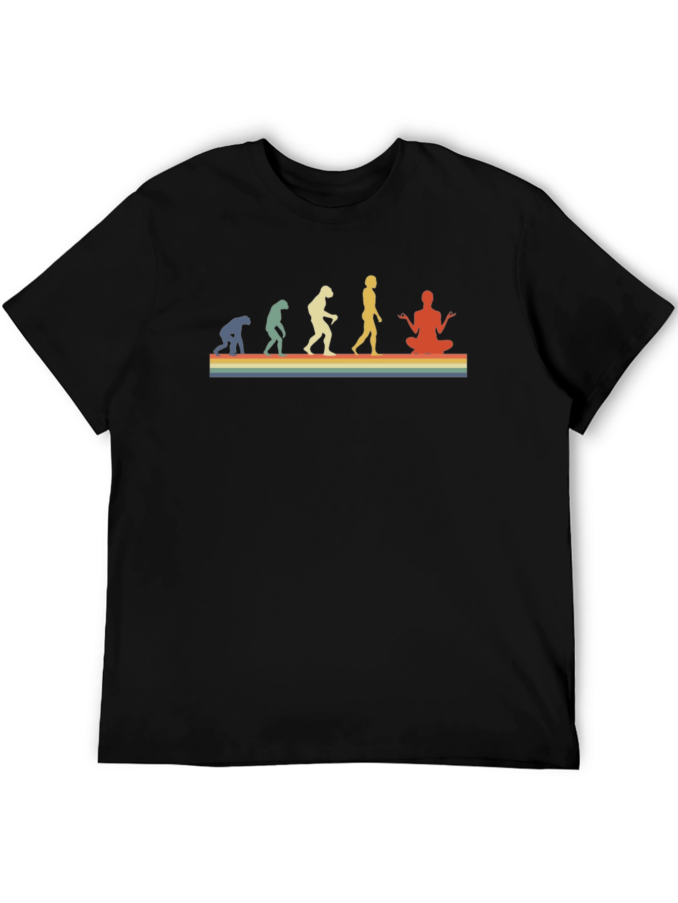 Evolution of Yoga Black T-Shirt