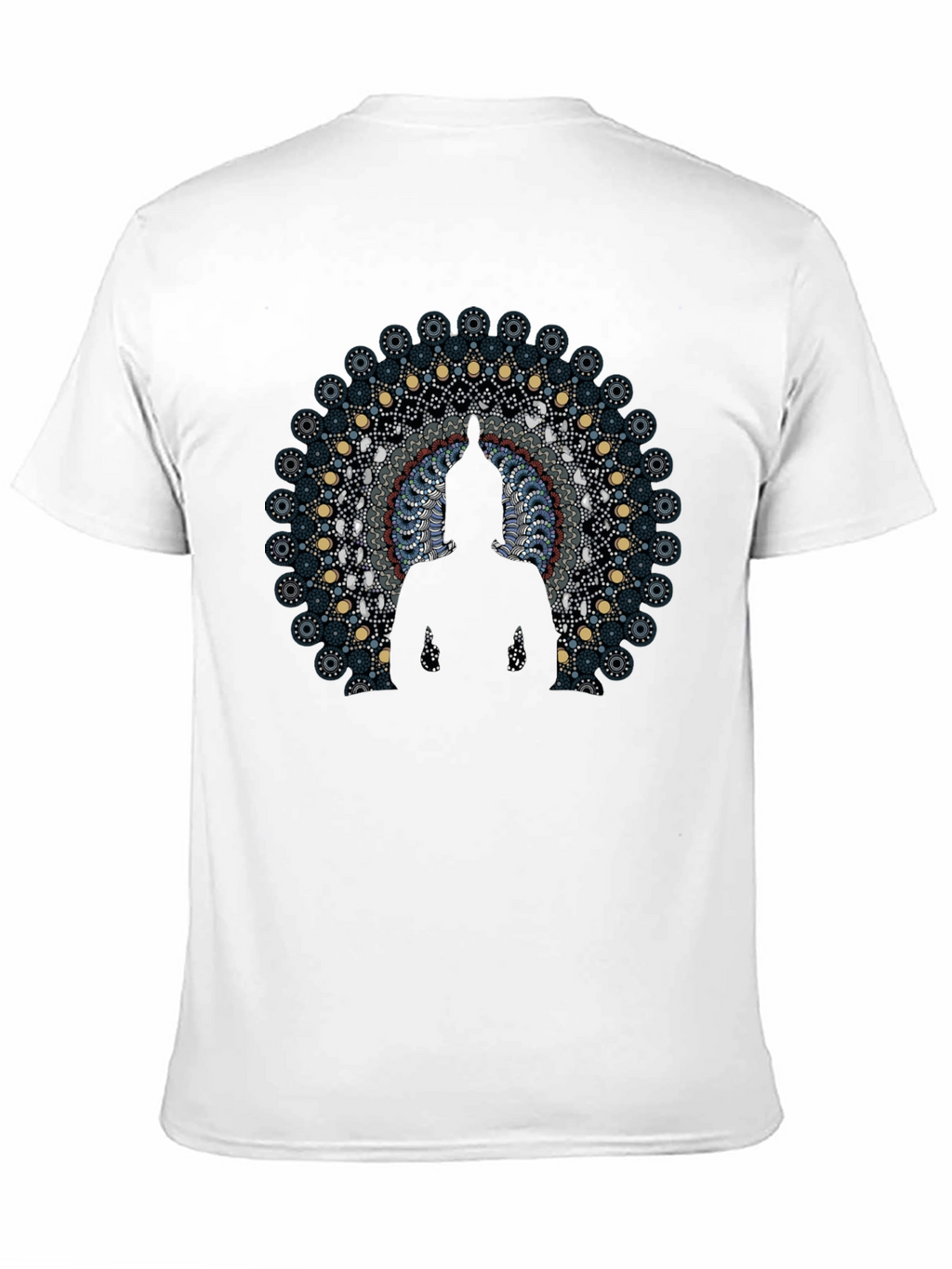 Buddha Mandala Graphic Black T-Shirt