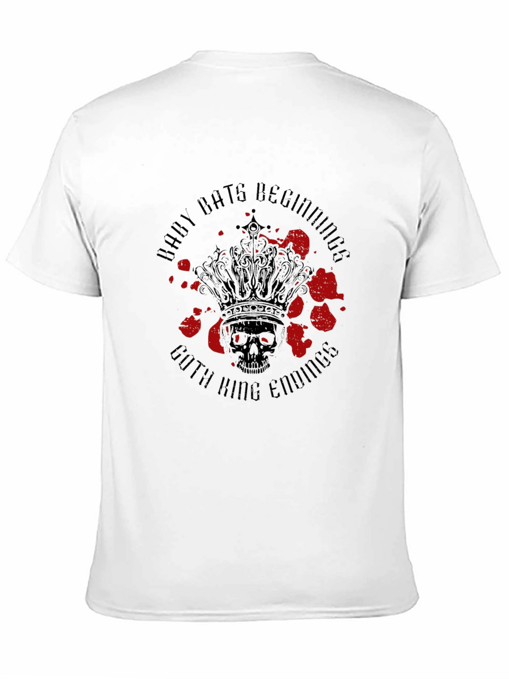 Goth King Skull Graphic T-Shirt