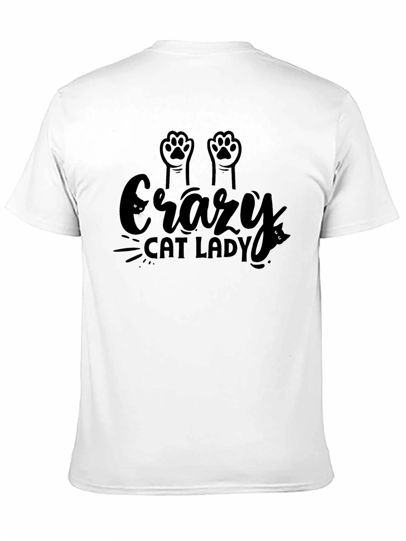 Crazy Cat Lady Black Graphic T-Shirt