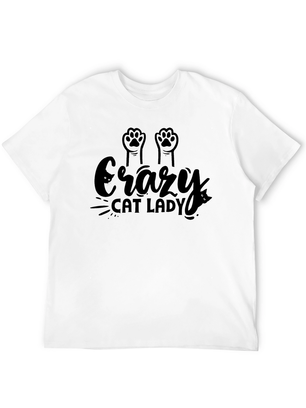 Crazy Cat Lady Black Graphic T-Shirt