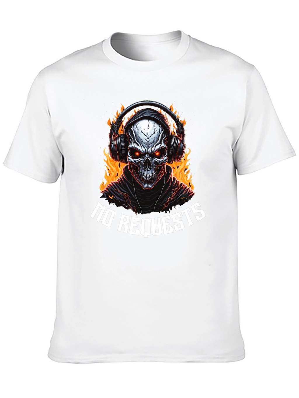 Fiery Skull Graphic Tee - No Requests