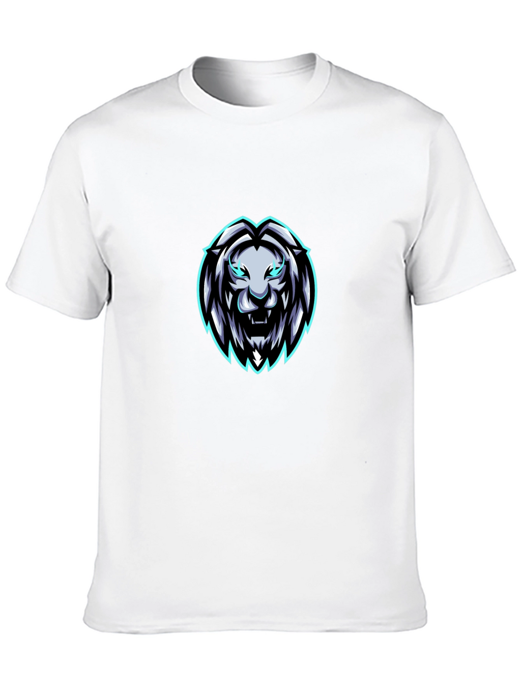 Mens Black Lion Graphic T-Shirt