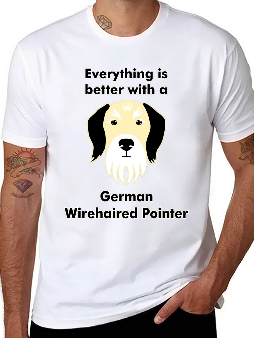 German Wirehaired Pointer Dog T-Shirt