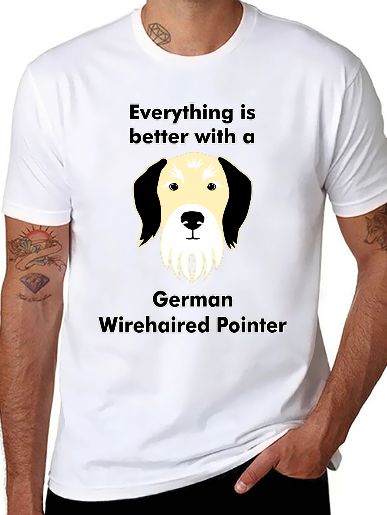 German Wirehaired Pointer Dog T-Shirt