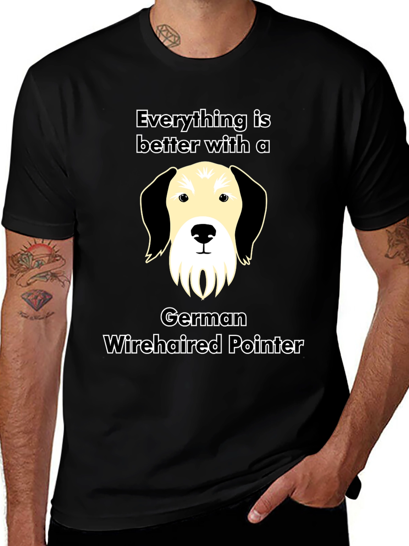 German Wirehaired Pointer Dog T-Shirt