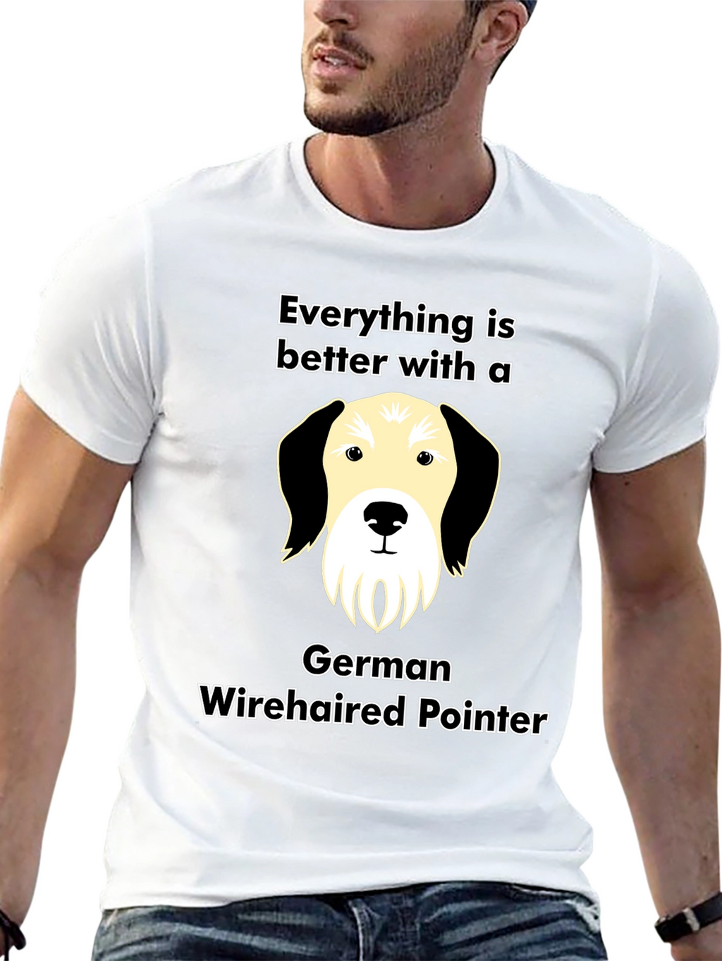 German Wirehaired Pointer Dog T-Shirt