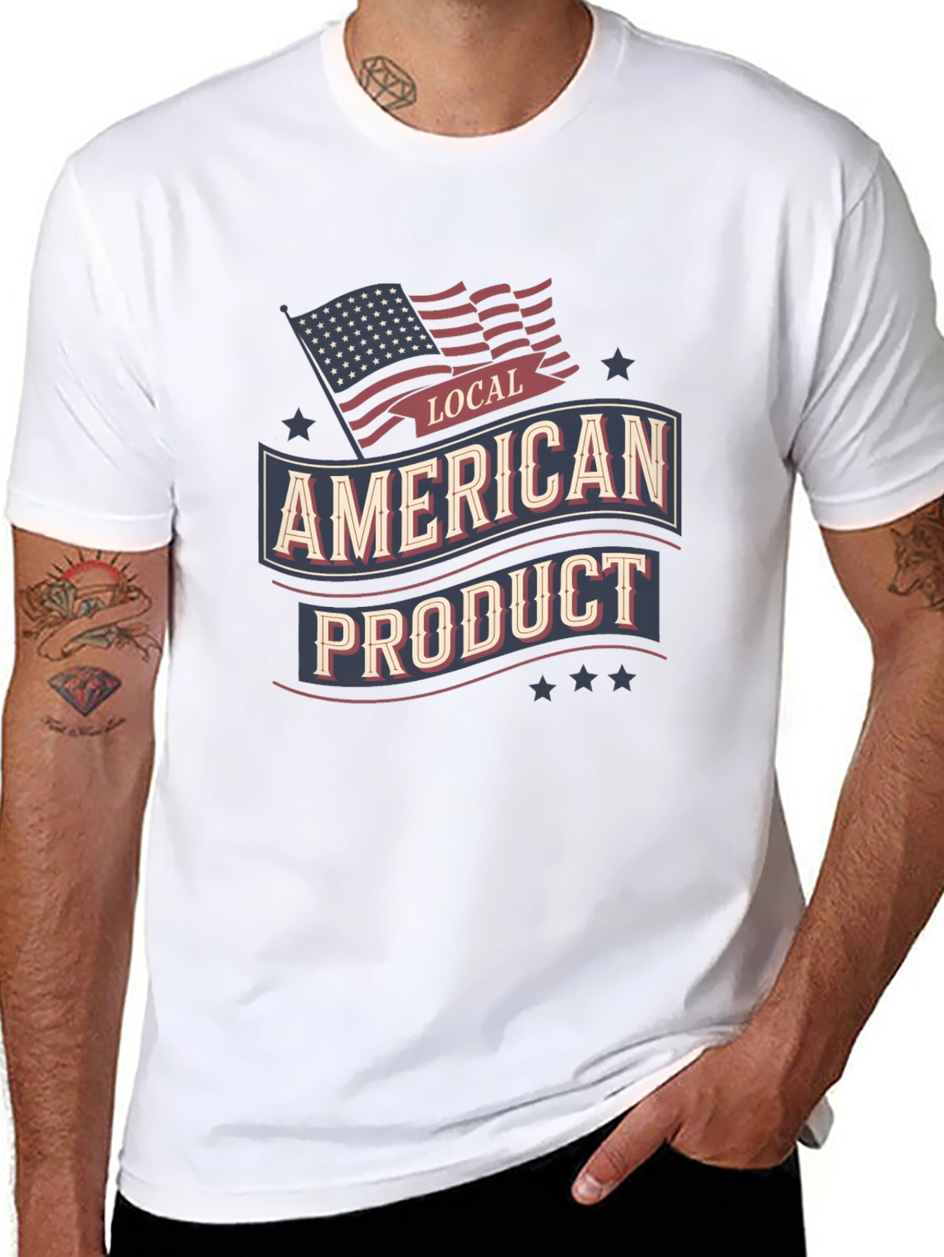 American Made Black Graphic Tee