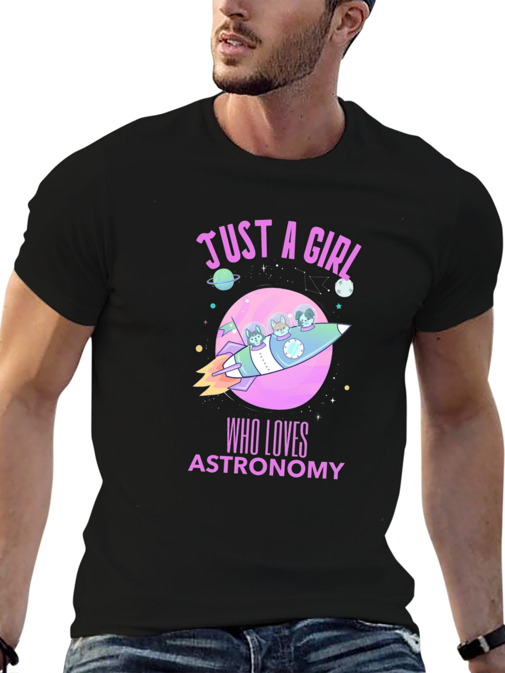 Astronomy Lover T-Shirt - Just a Girl