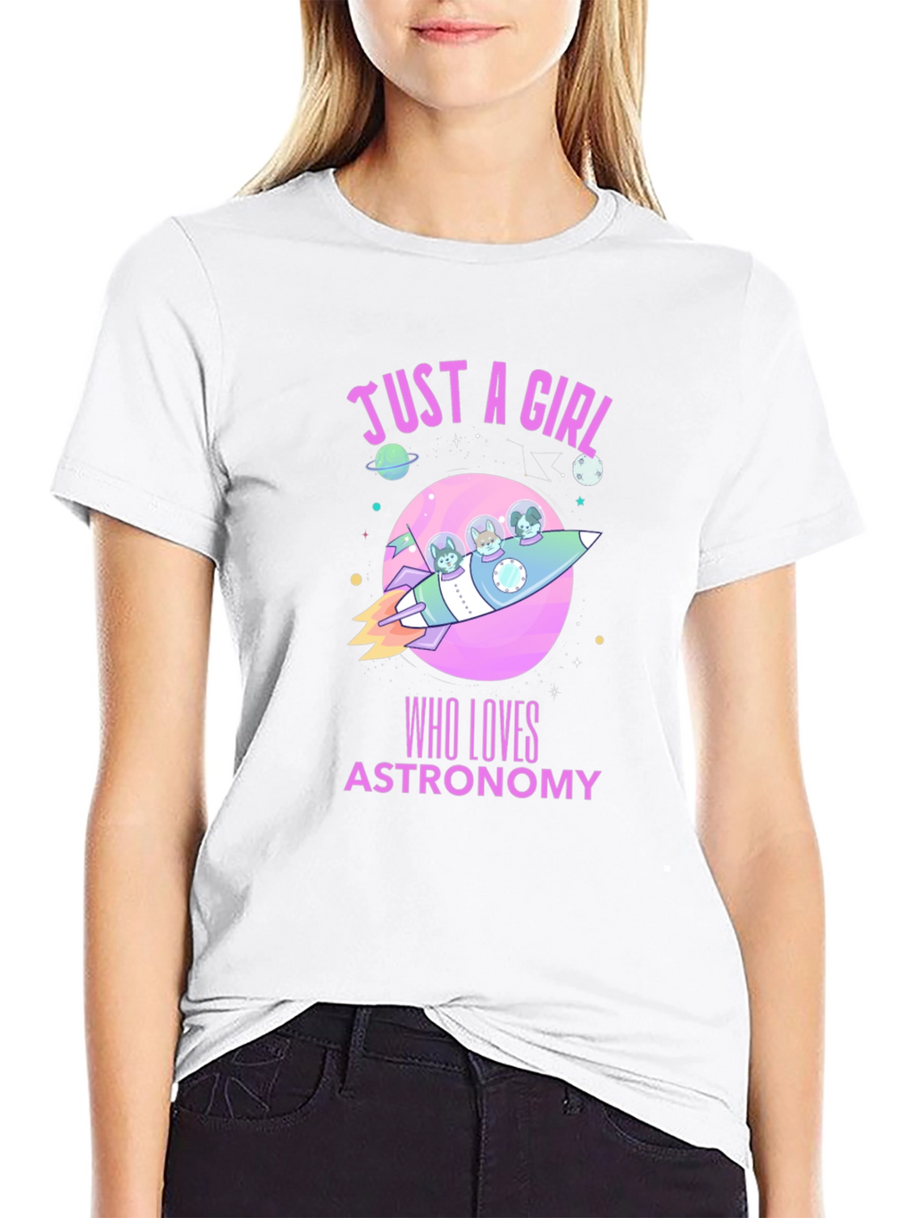 Astronomy Lover T-Shirt - Just a Girl