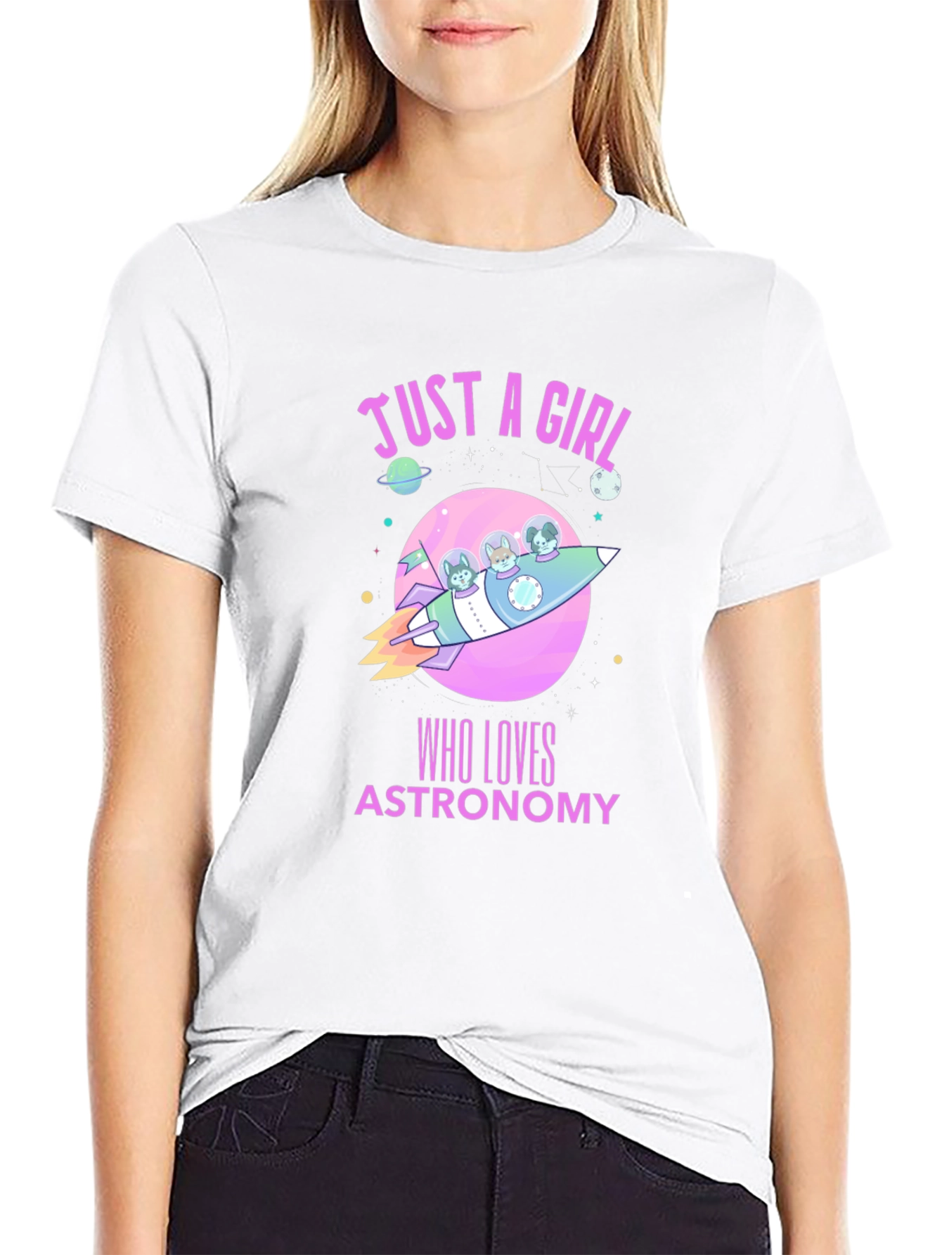 Astronomy Lover T-Shirt - Just a Girl
