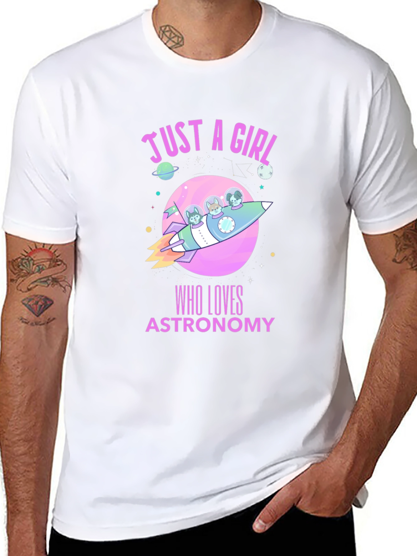 Astronomy Lover T-Shirt - Just a Girl