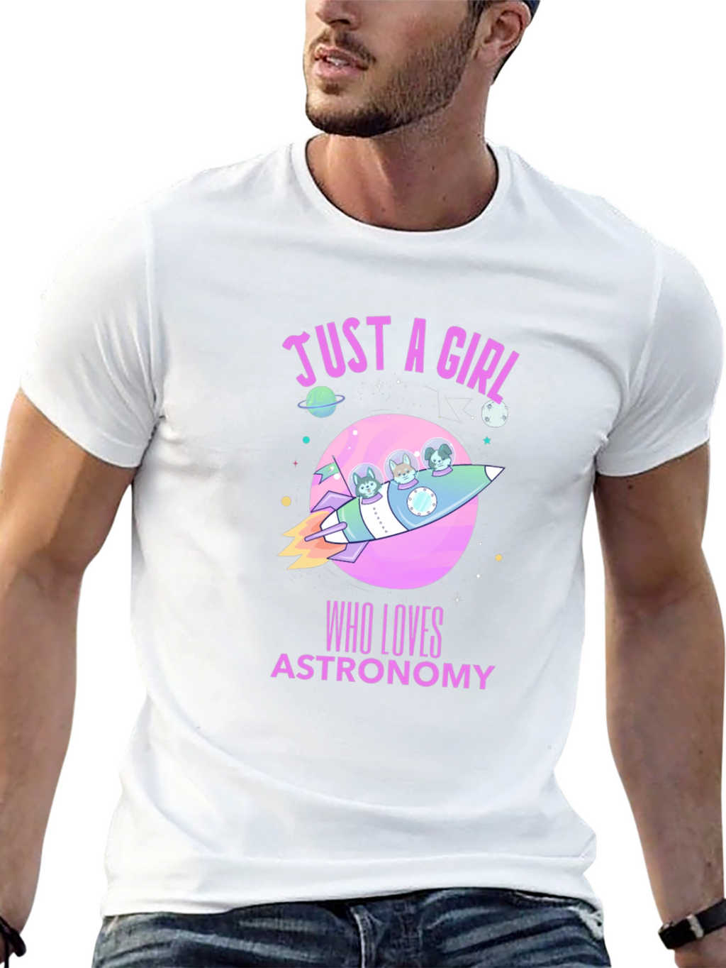Astronomy Lover T-Shirt - Just a Girl