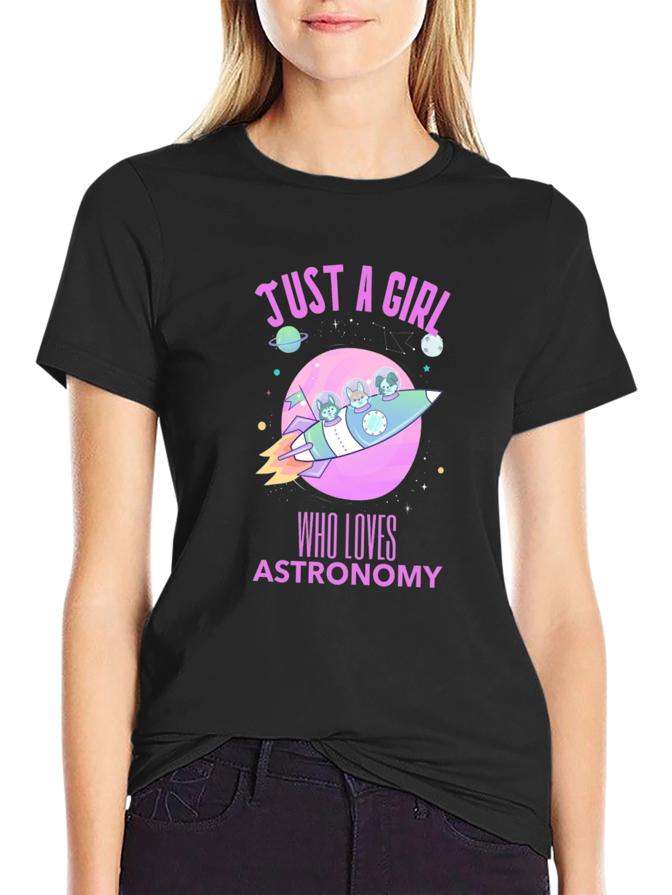 Astronomy Lover T-Shirt - Just a Girl