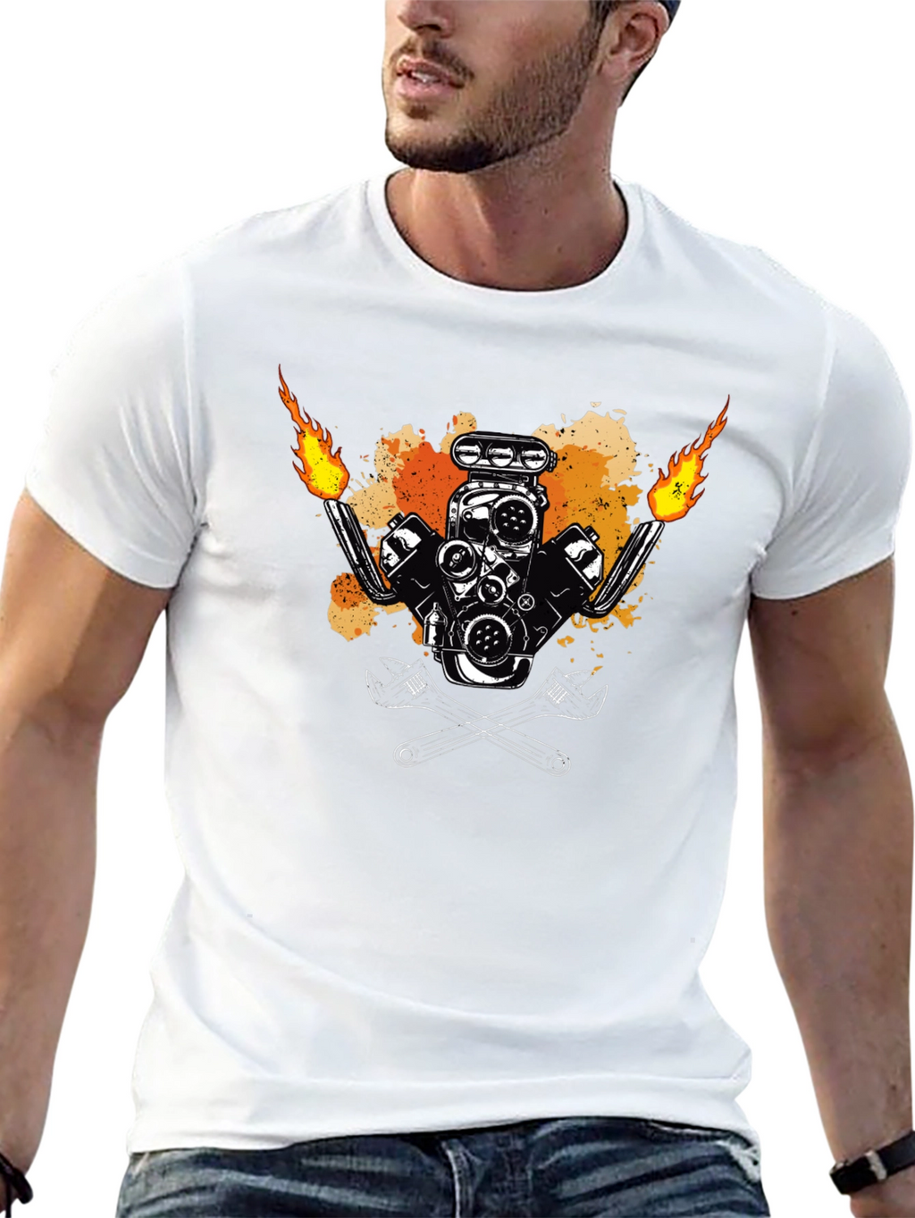 Flame Engine Tee