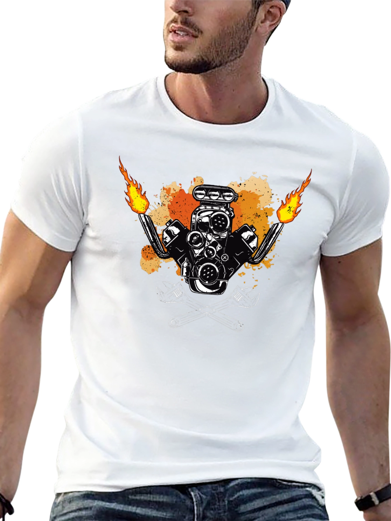 Flame Engine Tee