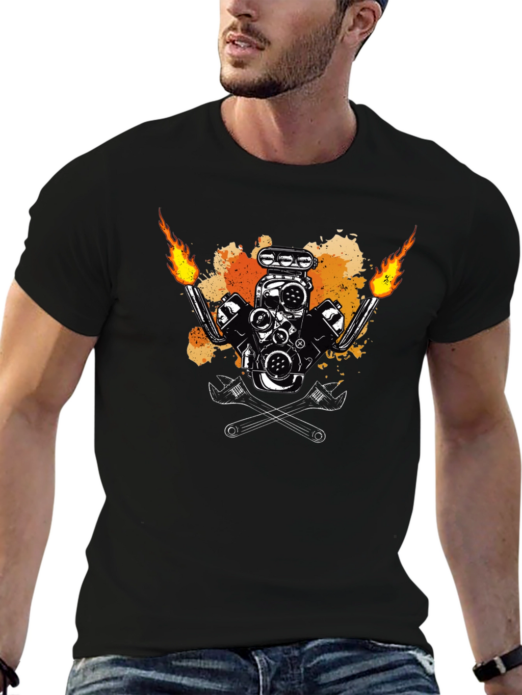 Flame Engine Tee
