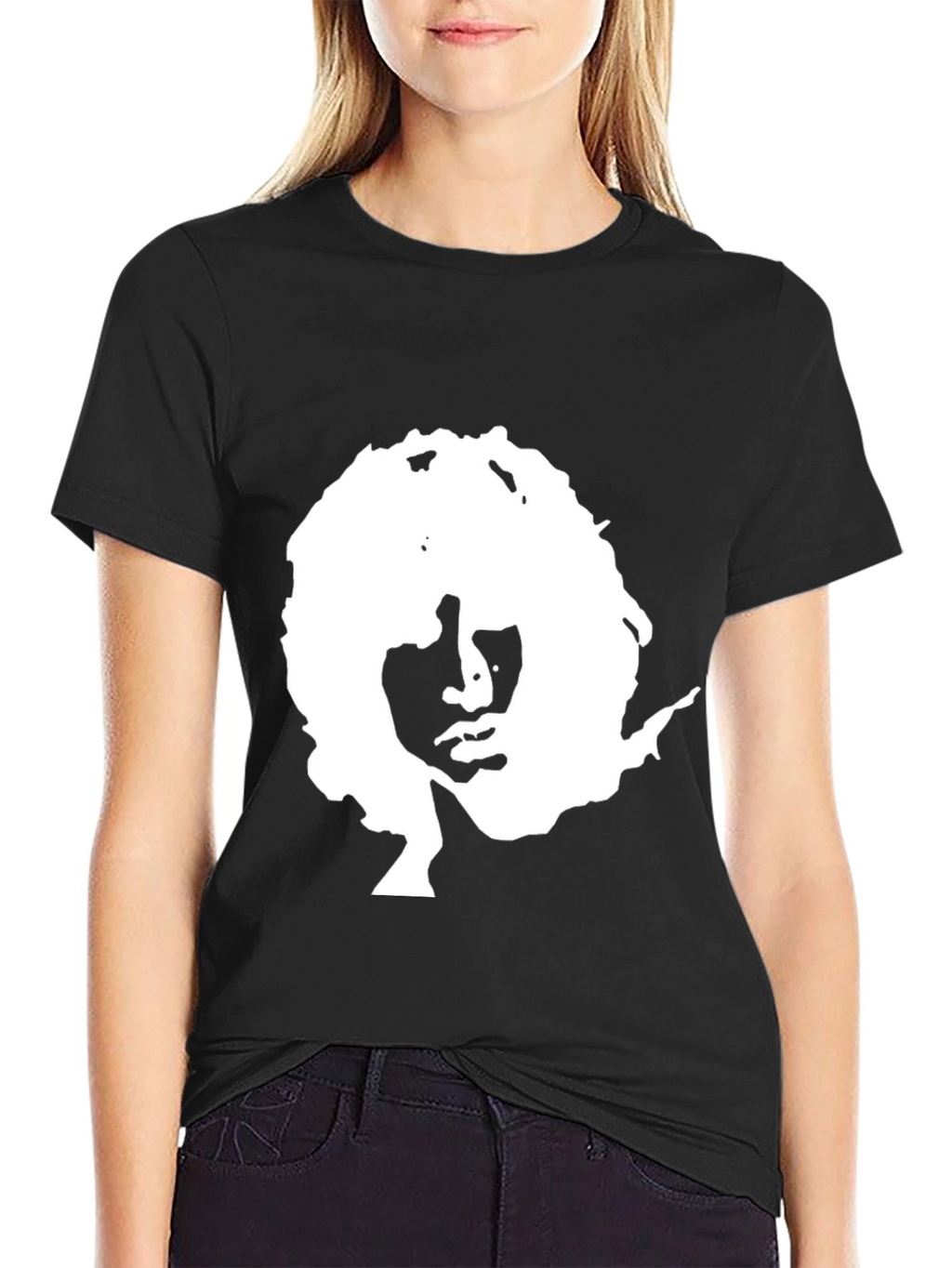Retro Silhouette Graphic Black T-Shirt