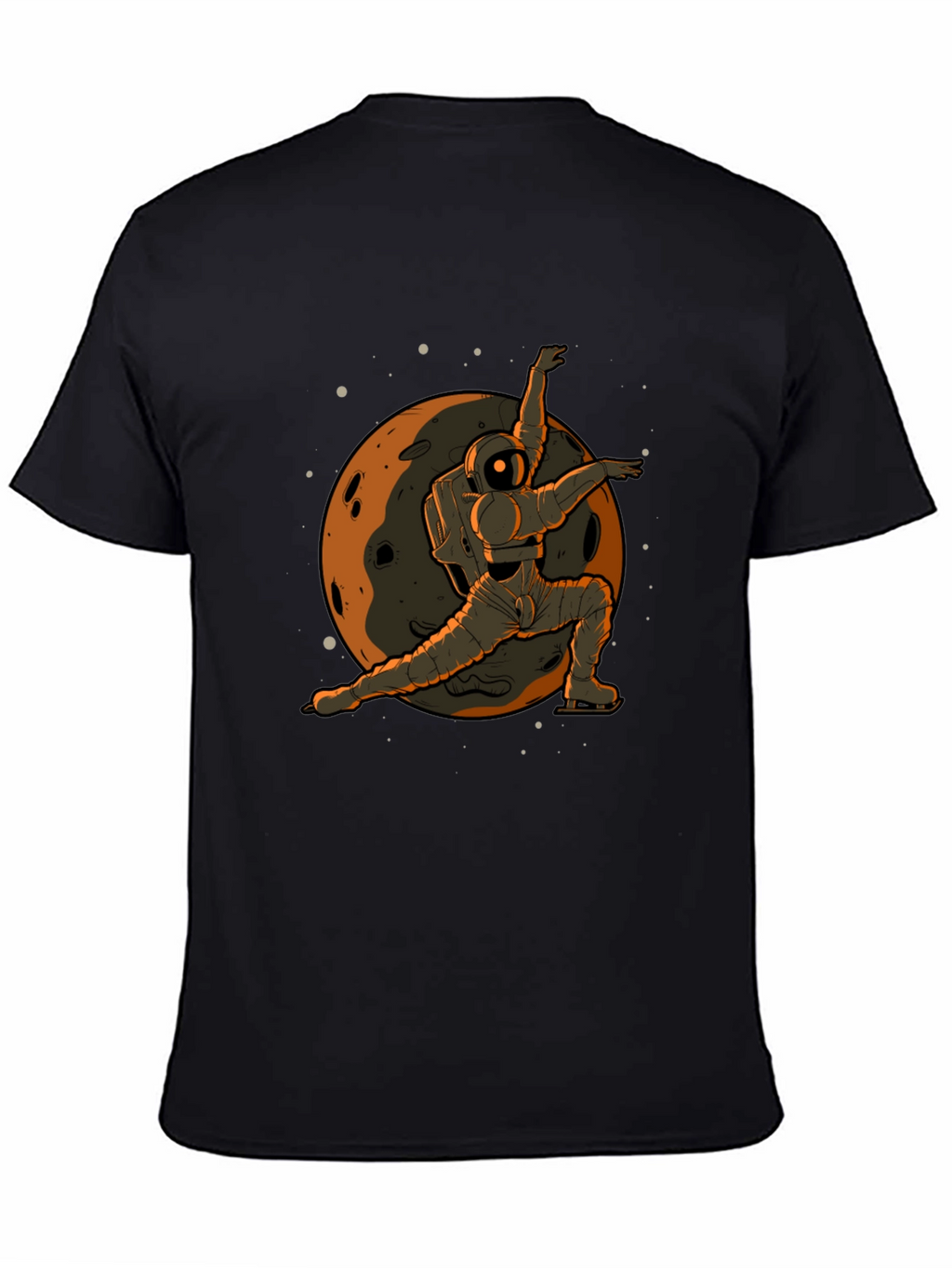 Astronaut Ice Skating Graphic Tee - Space T-Shirt