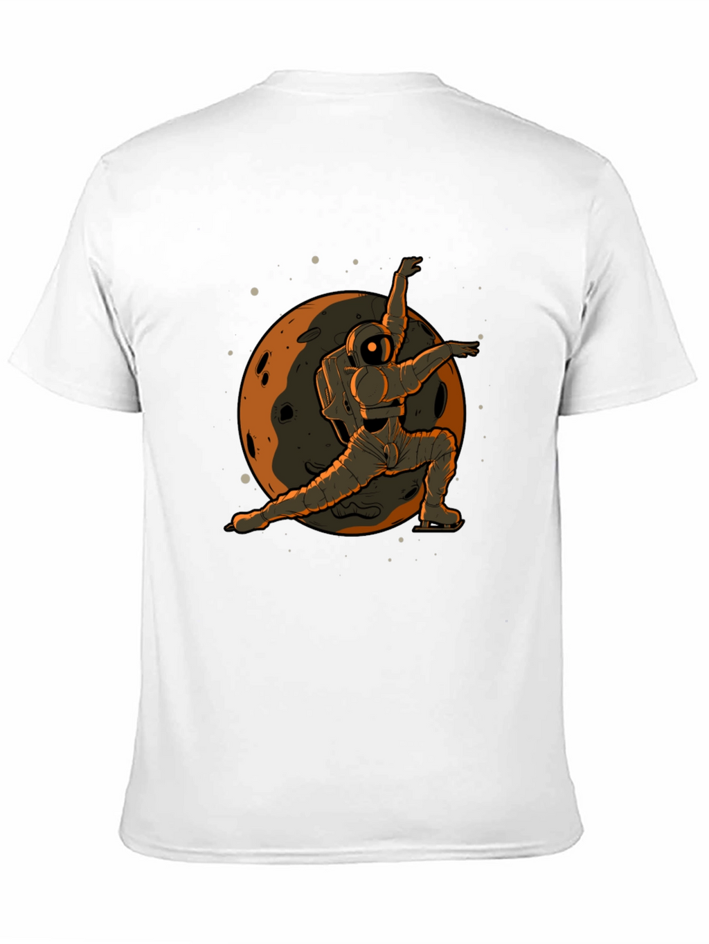 Astronaut Ice Skating Graphic Tee - Space T-Shirt