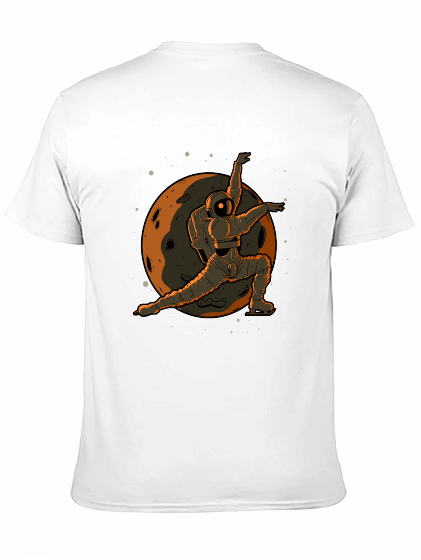 Astronaut Ice Skating Graphic Tee - Space T-Shirt