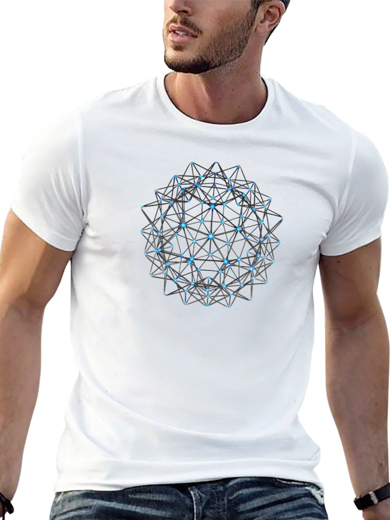 Geometric Sphere Black T-Shirt