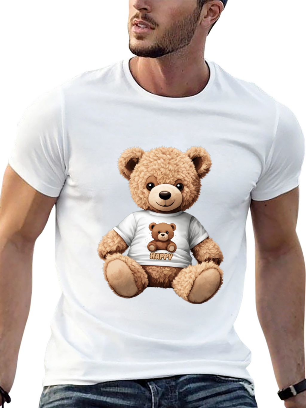 Teddy Bear Graphic T-Shirt - Cute & Comfy