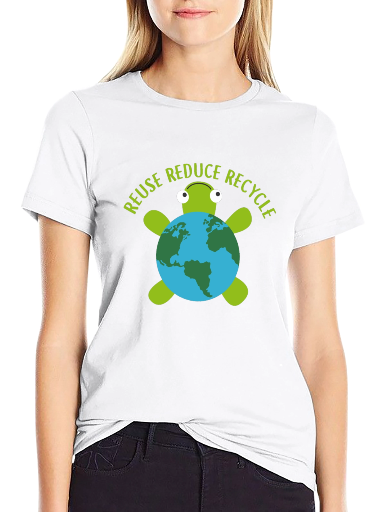 Eco Turtle Graphic Tee - Reuse Reduce Recycle