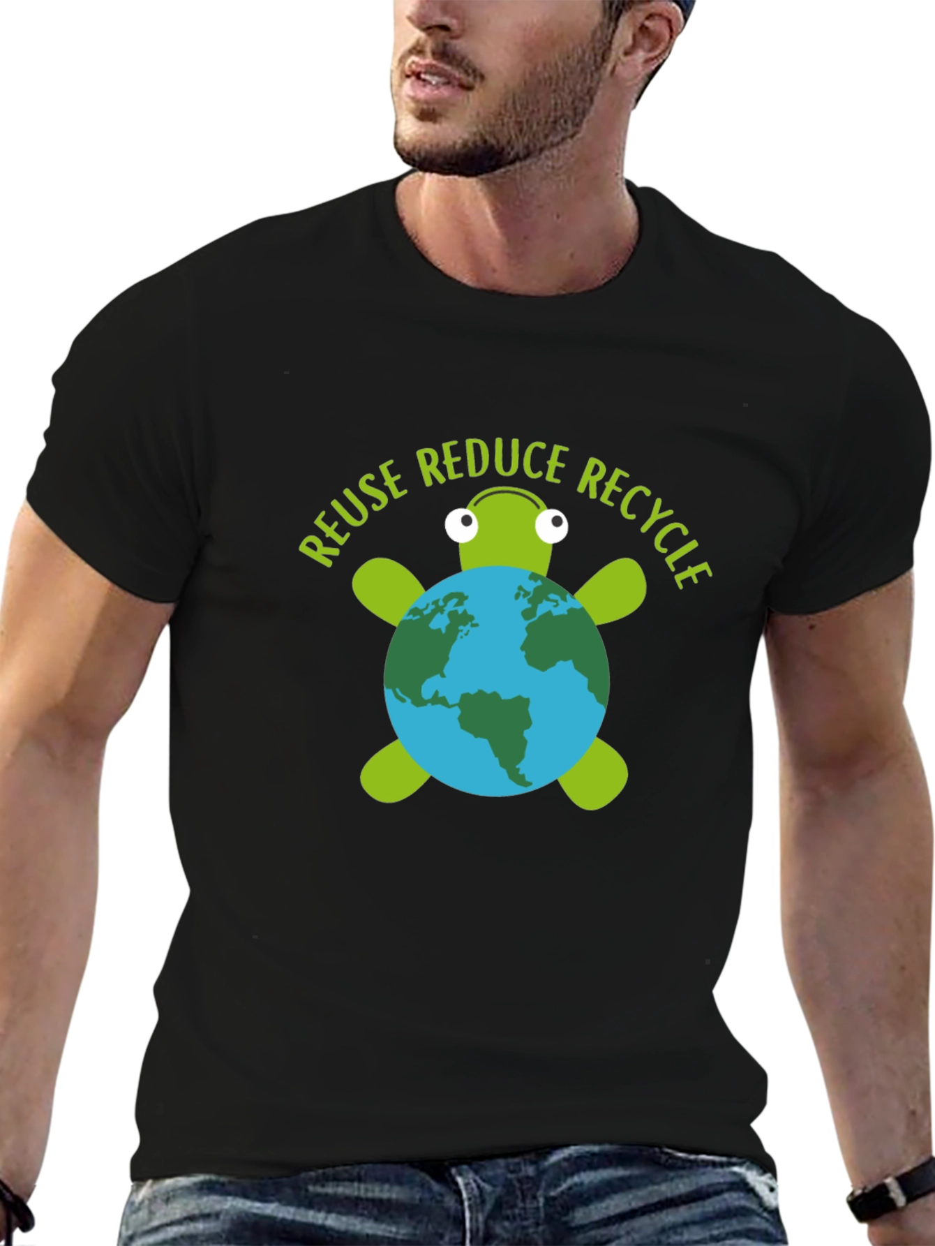Eco Turtle Graphic Tee - Reuse Reduce Recycle