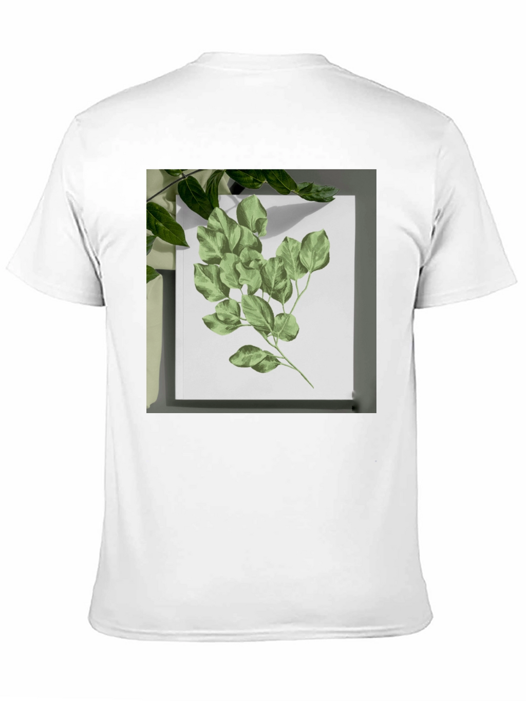 Nature Print Black T-Shirt
