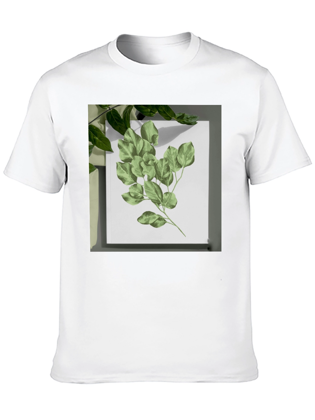 Nature Print Black T-Shirt
