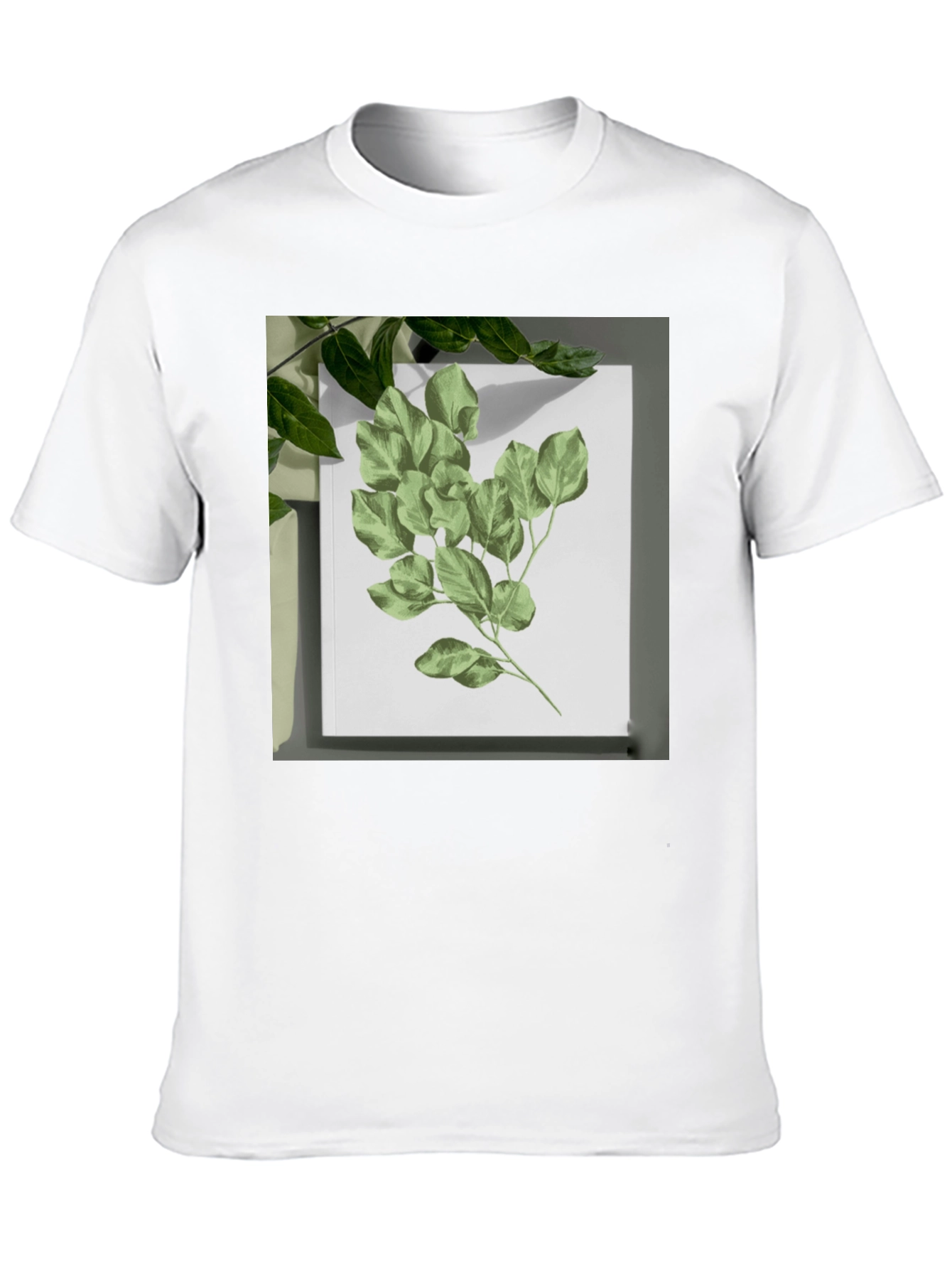 Nature Print Black T-Shirt