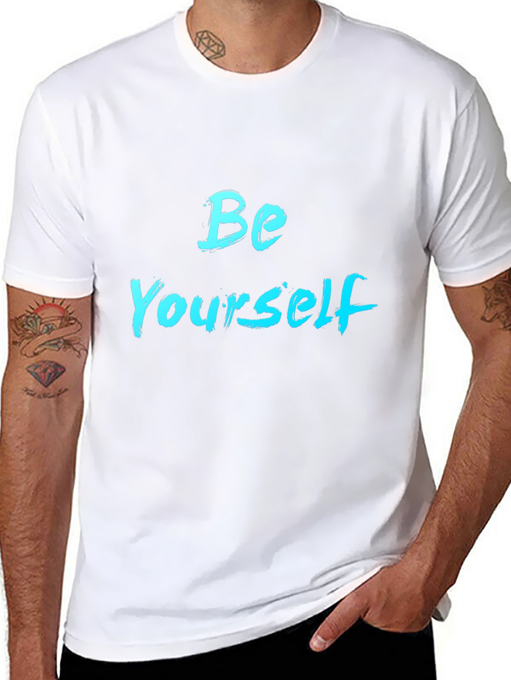 Be Yourself Black T-Shirt - Inspiring Graphic Tee