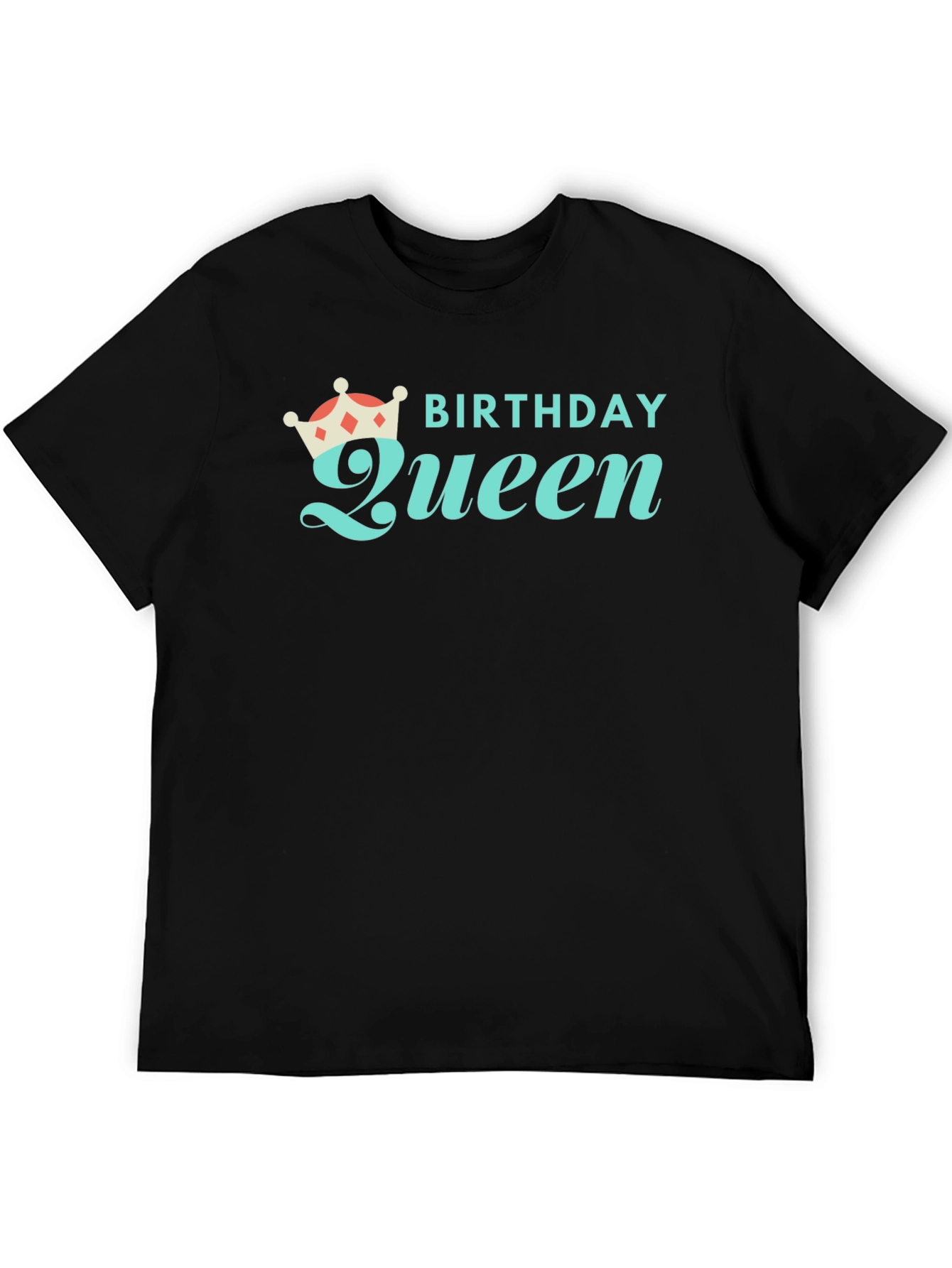 Birthday Queen Black Graphic Tee