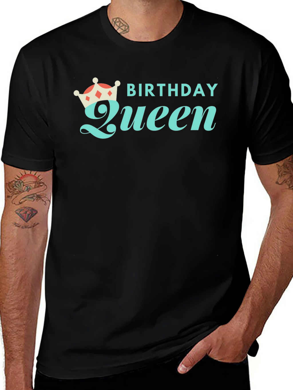 Birthday Queen Black Graphic Tee