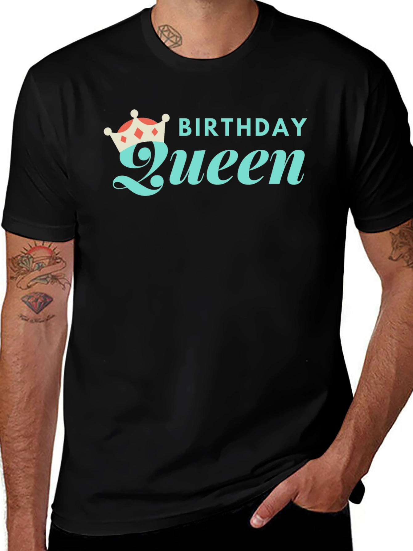 Birthday Queen Black Graphic Tee