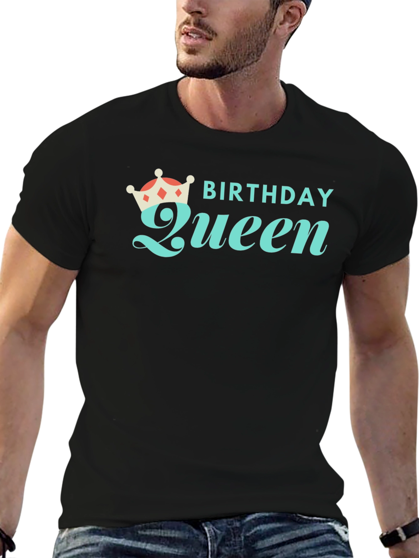Birthday Queen Black Graphic Tee