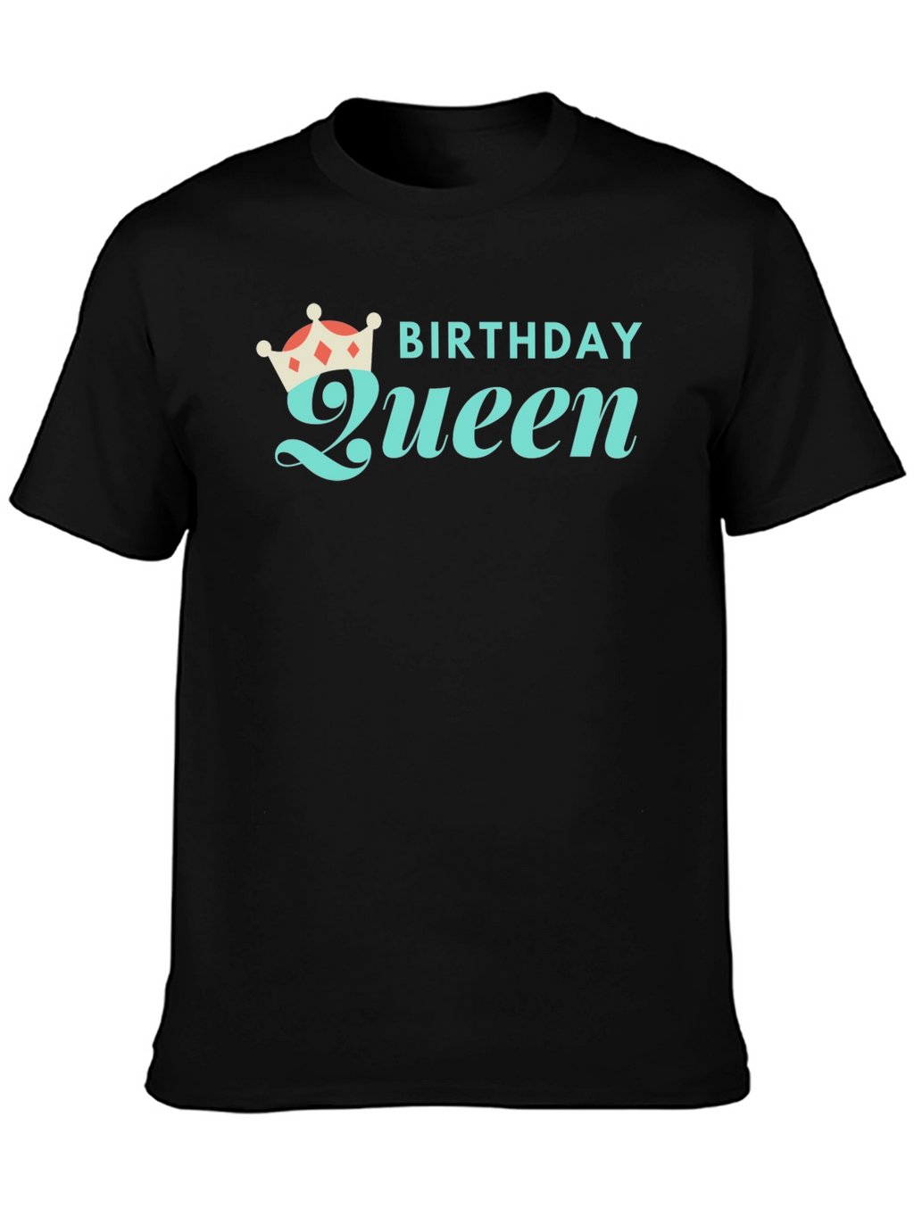 Birthday Queen Black Graphic Tee