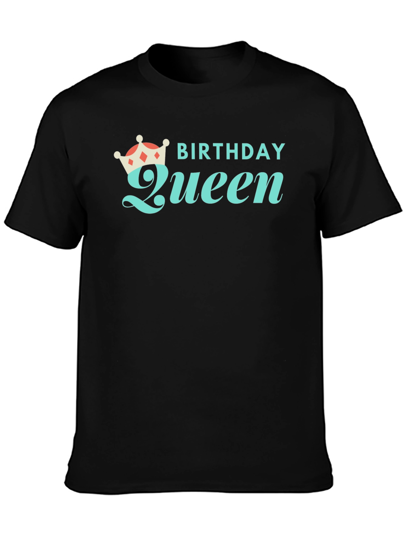 Birthday Queen Black Graphic Tee