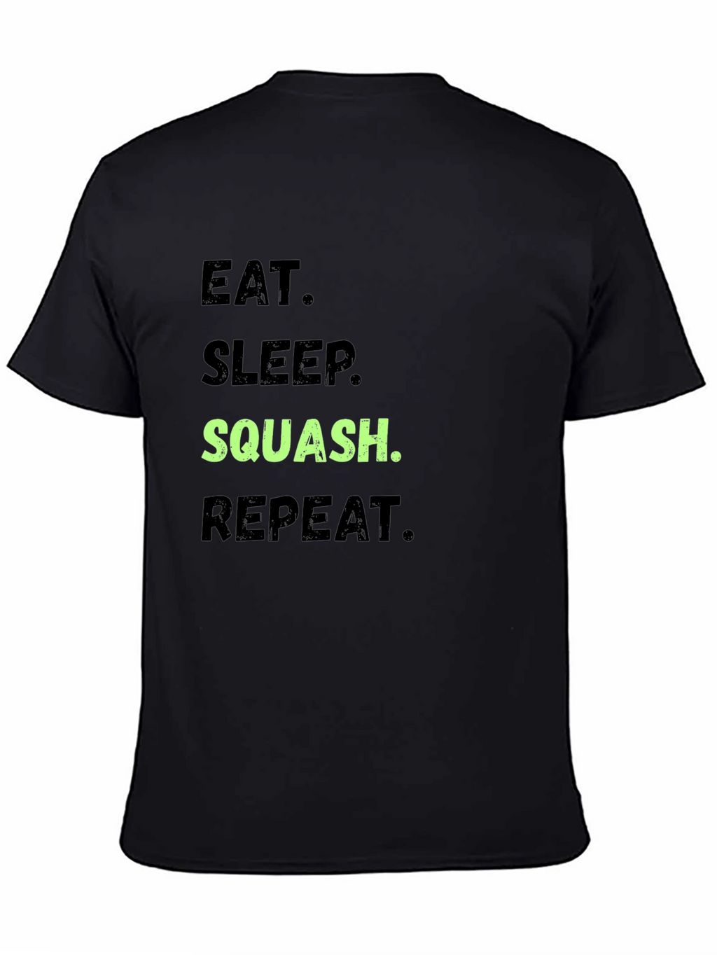 Eat Sleep Squash Repeat Black T-Shirt