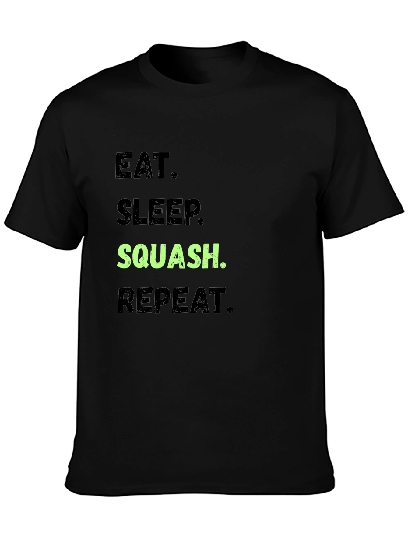 Eat Sleep Squash Repeat Black T-Shirt